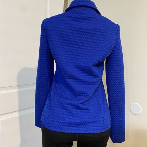 anne klein jacket womens Small royal blue with gold ziper and buttons corpcore - Picture 6 of 10